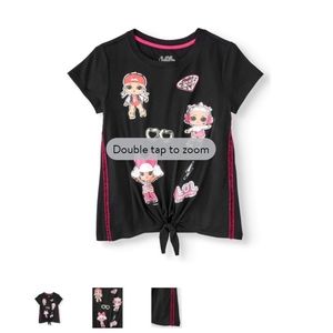 MGA L.O.L. Surprise! Girls Tie-Front Graphic T-Shirt,